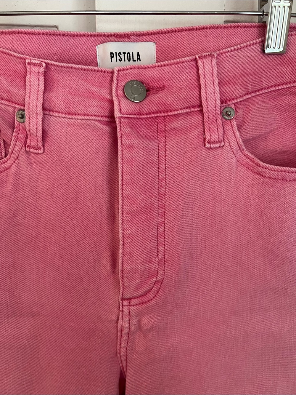Pistola Lennon High-Rise Crop Flare Jeans Pink Size 29 - Picture 8 of 14